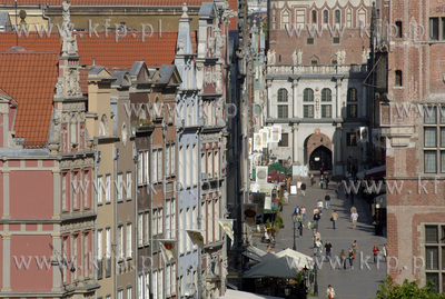 Glowne Miasto w Gdansku - nz ulica Dluga - widok z...