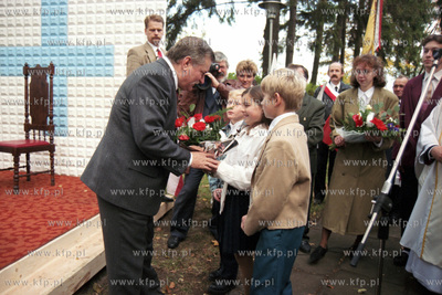 Wizyta prezydenta Lecha Walesy w Dziemianach na Kaszubach...