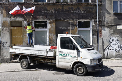 Gdańsk. Ul. Rybaki Górne i stary dom przeznaczony...