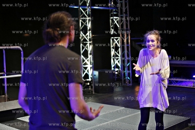 Gdansk. Teatr Wybrzeze. Proba medialna spektaklu Stalker...