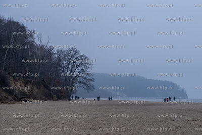Gdynia, plaża.  11.02.2024 / fot. Anna Rezulak / KFP