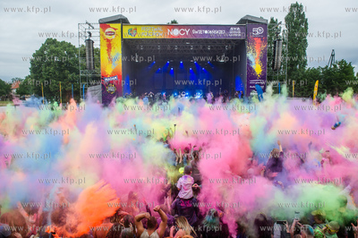 Gdańsk. Plac Zebrań Ludowych. Festiwal Kolorów Nocy...