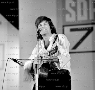 Sopot Festiwal '72. Jedna z gwiazd festiwalu Dean Reed....