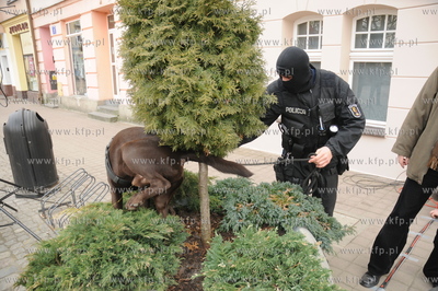 Wejherowo. Grupa AT policji sprawdza teren przed wizyta...