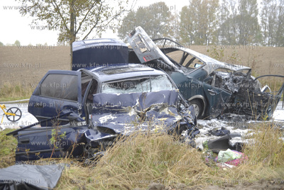 Borzytuchom pod Bytowem. W czolowym zderzeniu dwoch...