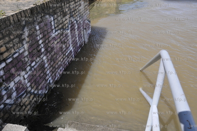 Wal w gminie Pelplin. Przygotowanie umocnien w przesiakajcym...