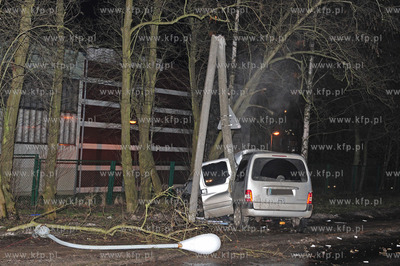Sopot. Ulica Malczewskiego.  Wypadek samochodowy. Okolo...