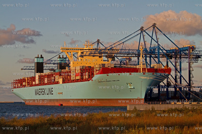 Gdansk, terminal kontenerowy DCT, a w nim zaladunek...