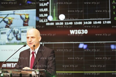 Warszawa Debiut Energa SA na gieldzie N/z prezes zarzadu...