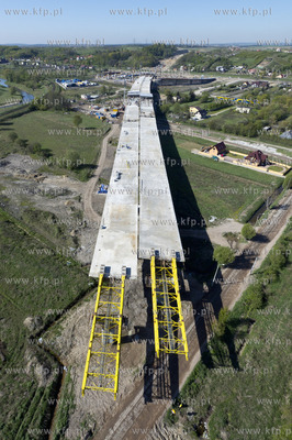 Gdansk. Budowa obwodnicy poludniowej z lotu ptaka....