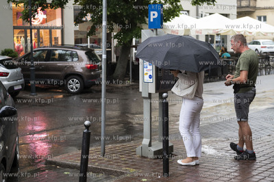 Deszczowe pierwsze dni lata w Sopocie.24.06.2021...