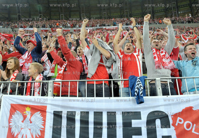 Gdansk. Stadion pilkarski PGE Arena. Mecz towarzyski...