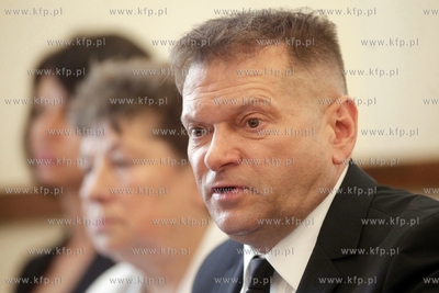 Gdansk. Hotel Scandic. Konferencja prasowa Krzysztofa...