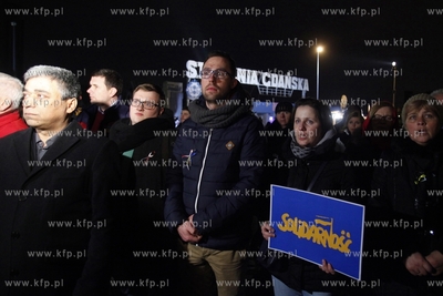 Manifestacja poparcia dla Ukrainy na Placu Solidarnosci...