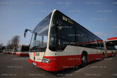 Zajezdnia autobusowa ZKM przy ul. Hallera w Gdańsku....