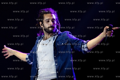 Gdańsk, Targ Węglowy.  Koncert Mesajah i pokaz laserowy...