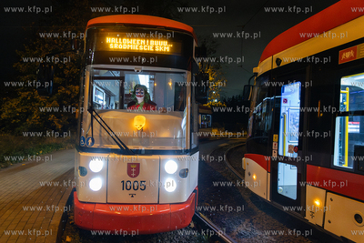 Gdńsk. Halloweenowy tramwaj. 31.10.2024 / fot. Anna...
