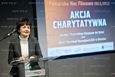 Gdansk. Centrum prasowe AmberExpo. Uroczystosc  przekazania...