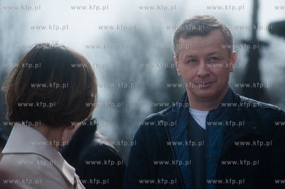 Gdansk. Nowy Ratusz. Plan zdjeciowy serialu pt. Prawo...