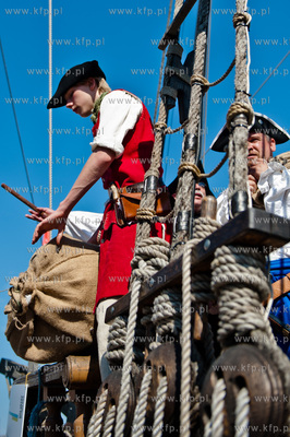 Gdansk. Rybackie Pobrzeze. Baltic Sail. Inscenizacja...