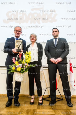 Gdańsk. Siedziba NSZZ Solidarność. Sala Akwen. Uroczystość...