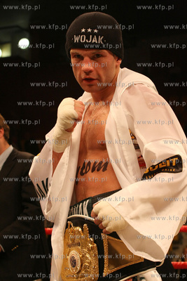 Gdynia, Gala boksu zawodowego. Nz. Damian Jonak mistrz...
