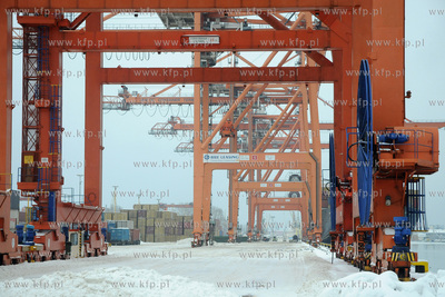Zima w gdynskim porcie. Nz Baltycki Terminal Kontenerowy
15.02.2010
Fot....
