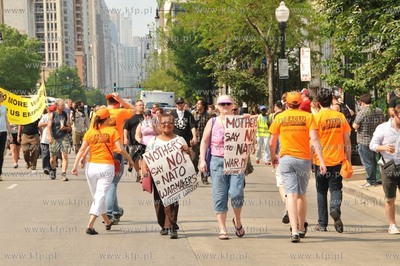 Chicago. Manifestacja przedstawicieli ruchu Okupuj...