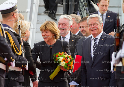 Port Lotniczy Gdansk. Przylot Prezydenta Niemiec Joachim...