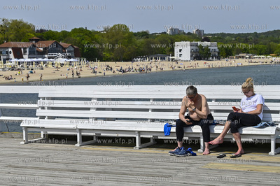 Sopot. Molo, plaza i Plac Przyjaciol Sopotu. Rekordowa...