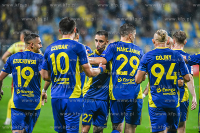 1. Liga. Arka Gdynia 1:1 Znicz Pruszków n/z radość...
