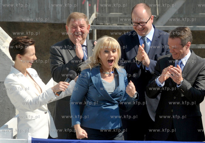 Gdansk, ul. Ku Ujsciu. Chrzest maszyny TBM, ktora otrzymala...