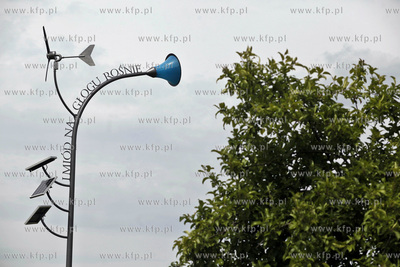 Gdansk. Park Ronalda Reagana. Uroczystosc odsloniecia...