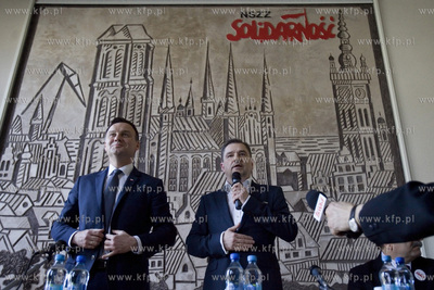 Gdańsk. Siedziba NSZZ Solidarność. Spotkanie kandydata...