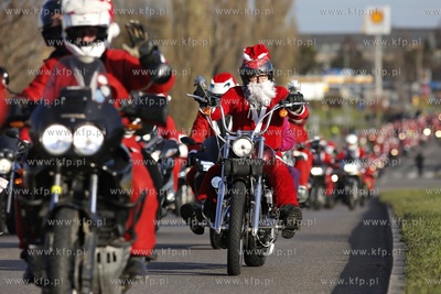 Gdansk. XIII edycja parady Mikolaje na Motocyklach....
