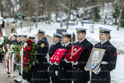 Gdańsk. Cmentarz Srebrzysko. Pogrzeb prof. Andrzeja...