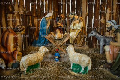 Gdansk. Szopka Bozinarodzeniowa z kosciele Sw. Piotra...