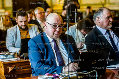 Gdansk. Nowy Ratusz. XXXIV Sesja Rady Miasta Gdanska....