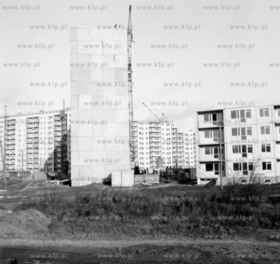 Osiedle Gdansk Zaspa, domy na ul.Pilotow. 2.01.1975...