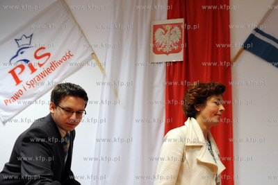 Posel Nelly Rokita w biurze poselskim Zbigniewa Kozaka...