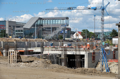 Gdansk Dolny Wrzeszcz. Budowa centrum handlowego Hevelius...