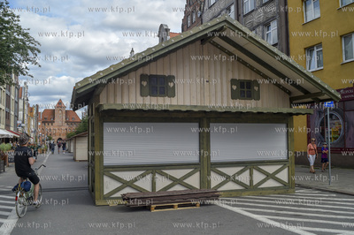 Gdańsk. Przygotowania do 759 Jarmarku św. Dominika....