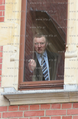 Gdansk. Budynek Rady Miasta Gdanska. Konferencja prasowa...