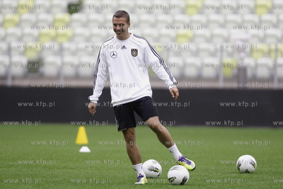 Gdansk. Stadion pilkarski PGE Arena.Trening druzyny...