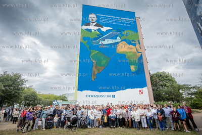 Uroczyste odsłonięcie muralu  w Gdańsku-Zaspie na...