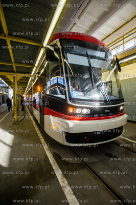Gdansk. Zajezdnia tramwajowa Zakladu Komunikacji Miejskiej,...