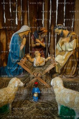 Gdansk. Szopka Bozinarodzeniowa z kosciele Sw. Piotra...