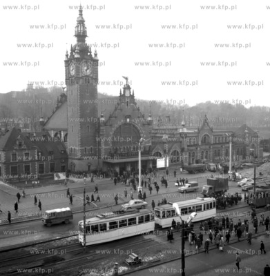 Dworzec Glowny PKP na ul. Podwale Grodzkie w Gdansku....