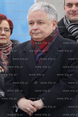 Wizyta prezydenta RP Lecha Kaczynskiego w Kartuzach....