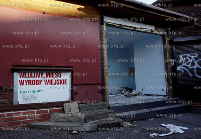 Gdańsk. Suchanino. Rozbiórka targowiska na u zbiegu...